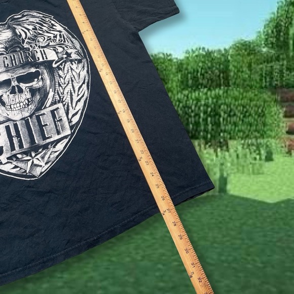 Eric Church Chief Skull Graphic Band T Shirt‎ Mens XL Gildan Heavy Cotton - Picture 5 of 5